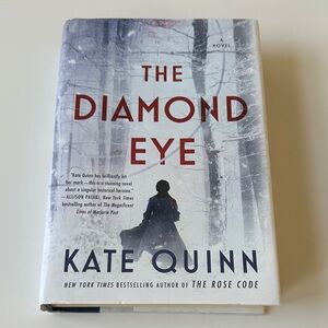 Kate Quinn 'The Diamond Eye' Hardcover - Red and Blue Text